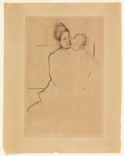 Gardner Cassatt von seiner Mutter gehalten von Mary Cassatt